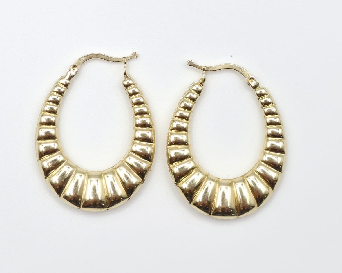 Argollas Argollas 14kt Size 27mm x 20mm Weight 2.2g