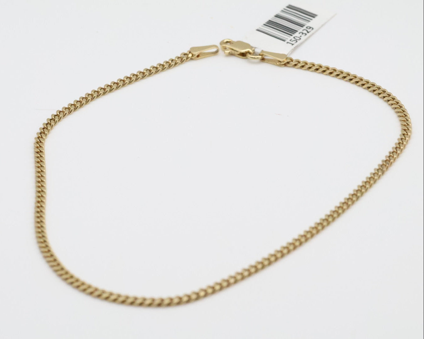 Tobillera Cubana 14kt Size 2mm Weight 4.7g