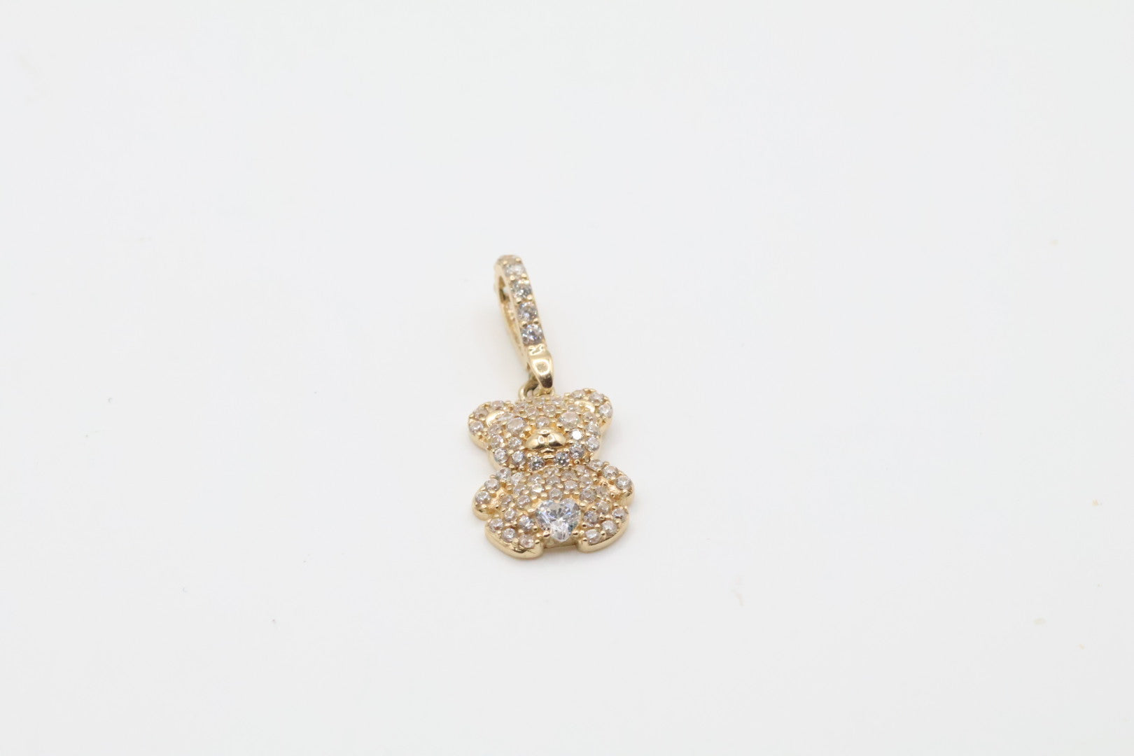 Dijes Osito 14kt zirconia Size 13mm Weight 1.4g