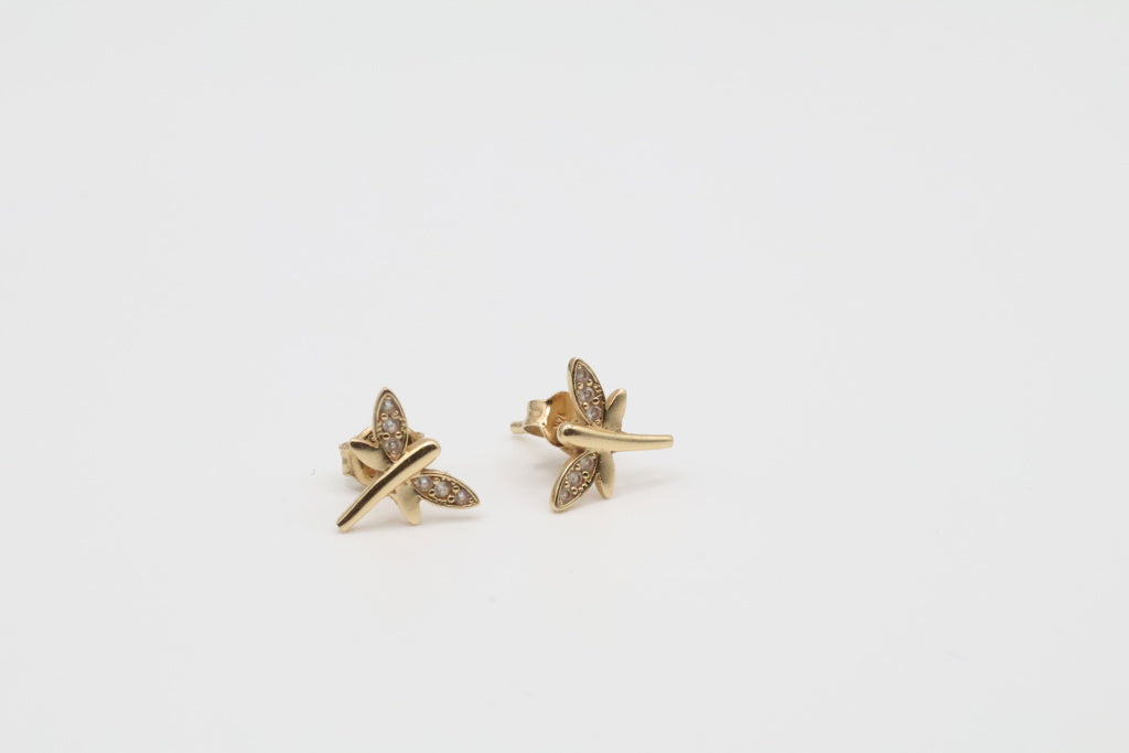 Aretes Libélula 14kt