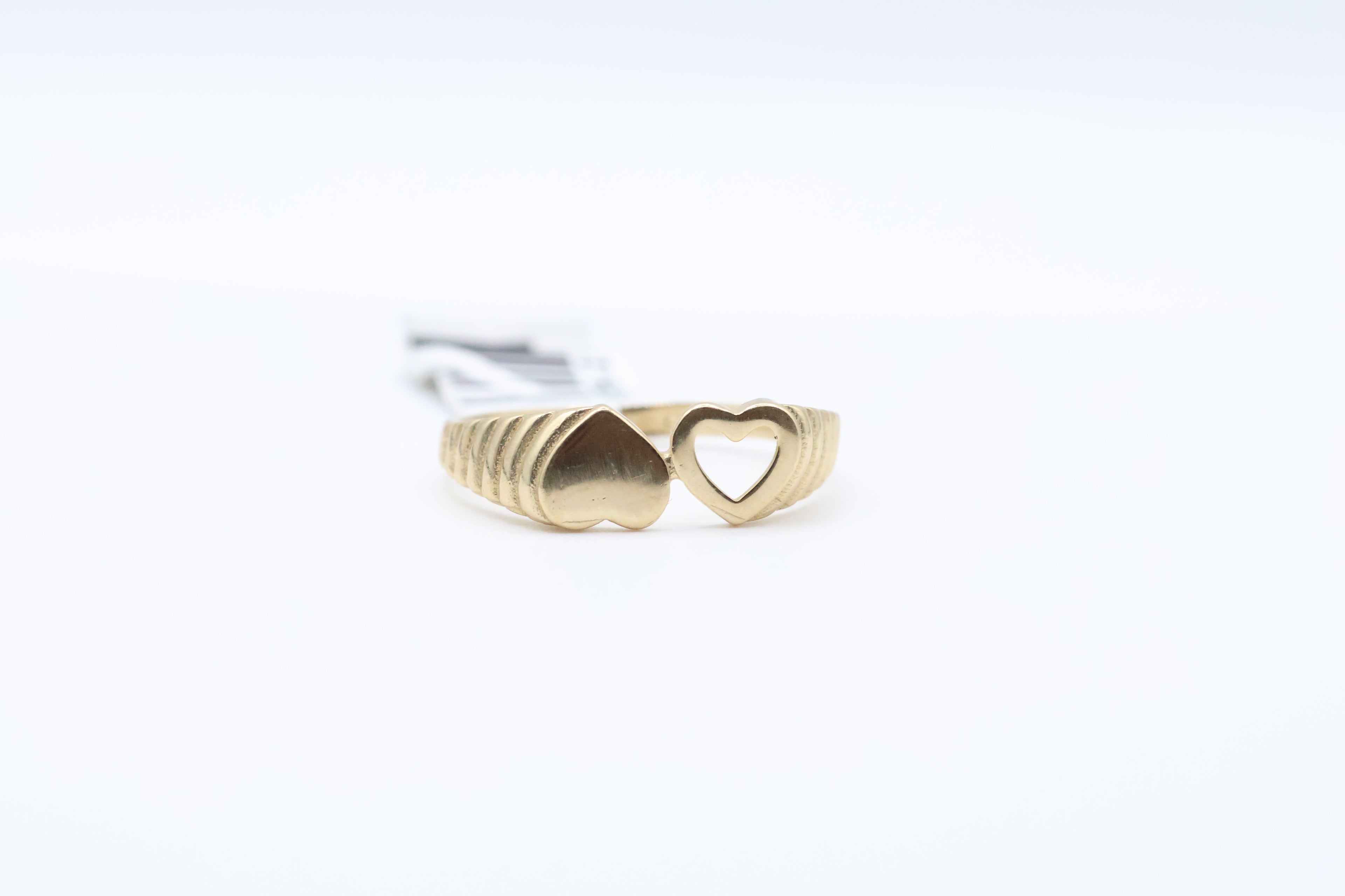 Anillo de Mujer 2 Corazones 10Kt Weight 1.8g