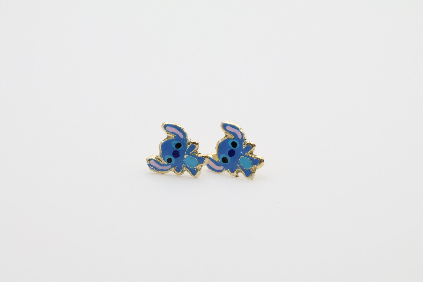 Aretes Stitch 14kt Azul Size 9mm