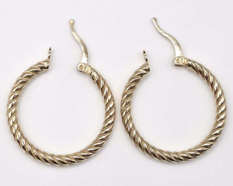 Argollas Argollas Torcidas 14kt Size 26mm Weight 3.0g