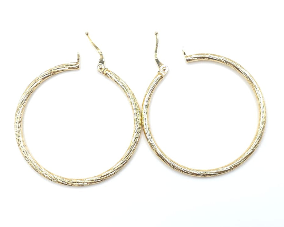 Argollas 14kt Size 34mm Weight 1.8g