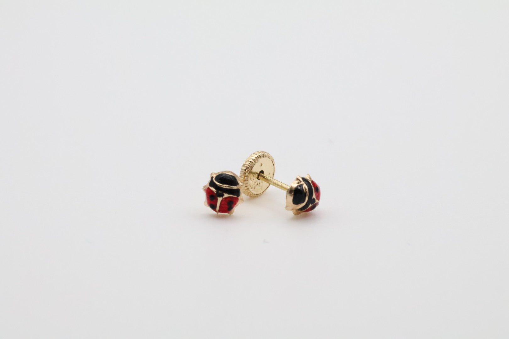 Aretes Mariquitas 14kt Rojo Size 4mm