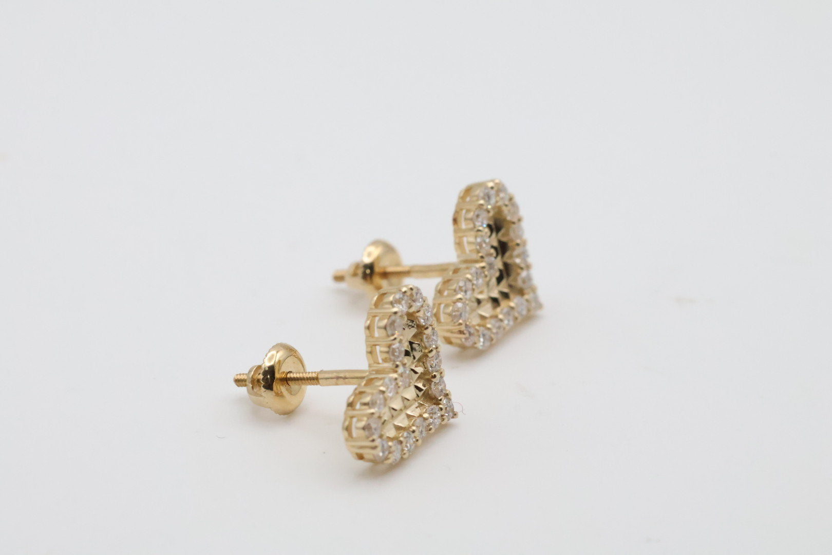 Aretes de Diamantes 0.5 ct 14kt Diamante de Laboratorio Size 12mm x 9.3mm