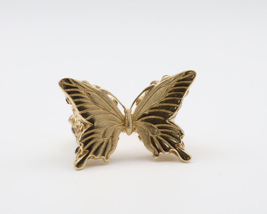 Anillo de Mujer Mariposa 14kt zirconia Weight 5.2g