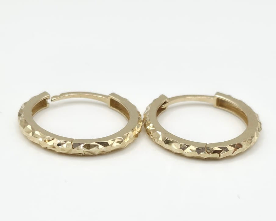 Argollas 14kt Size 18mm Weight 1.9g