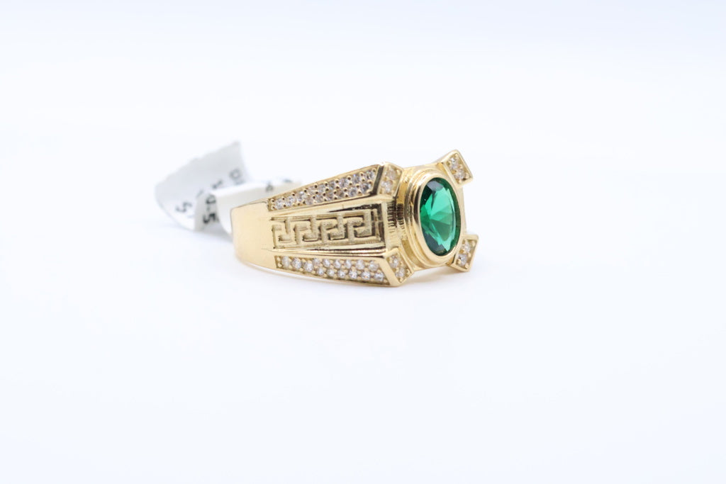 Anillo De Hombre Verde 10Kt Weight 6.1g