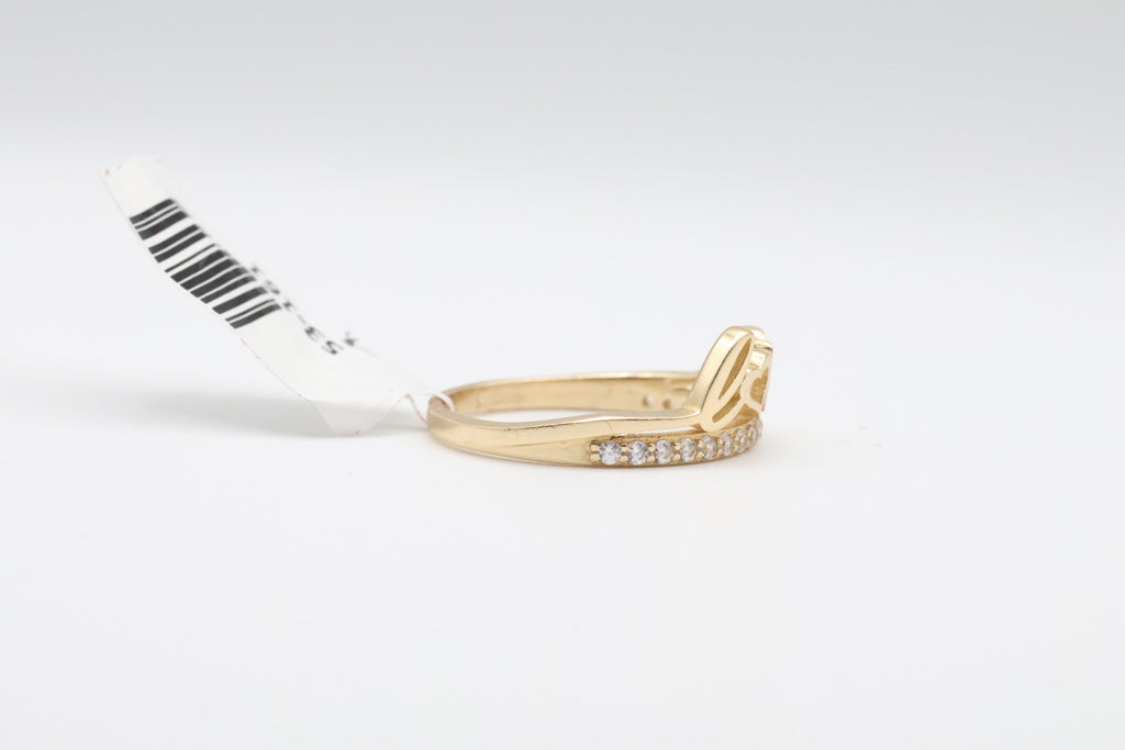 Love Women's Ring 14kt zirconia Weight 2.3g