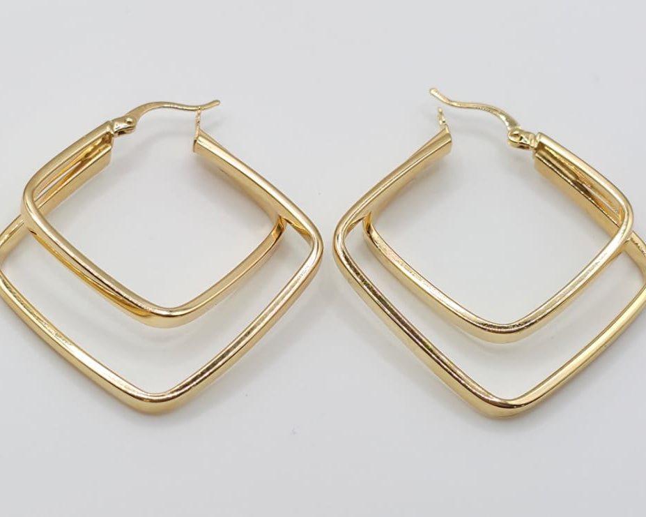 Argollas 14kt Size 39mm x 35mm Weight 4.3g
