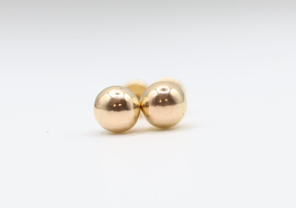 Aretes Bolitas 14kt Size 5mm