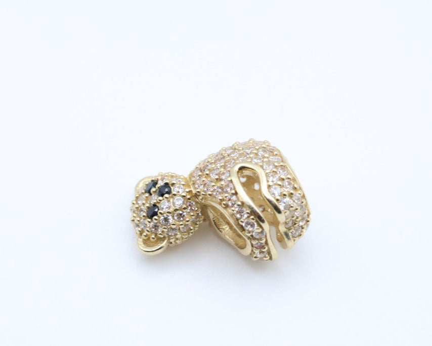 Dijes Ositos 14kt zirconia Weight 2.4g