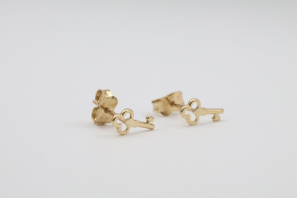 Aretes Llaves 14kt Size 10mm