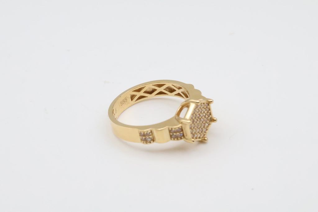 Anillo de Mujer Compromiso 14kt zirconia Weight 3.2g