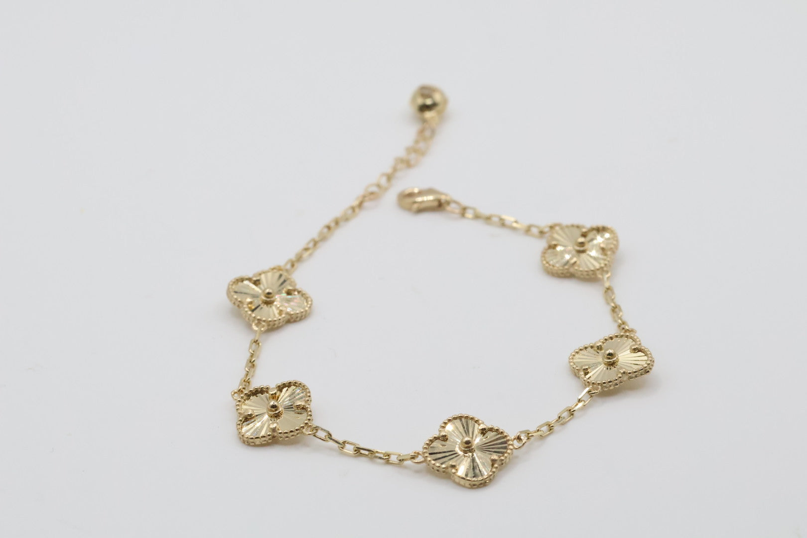 Manillas 5 Flores 14kt Weight 6g