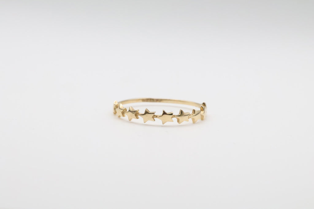 Anillo de Mujer Estrellas 14kt Weight 0.8g