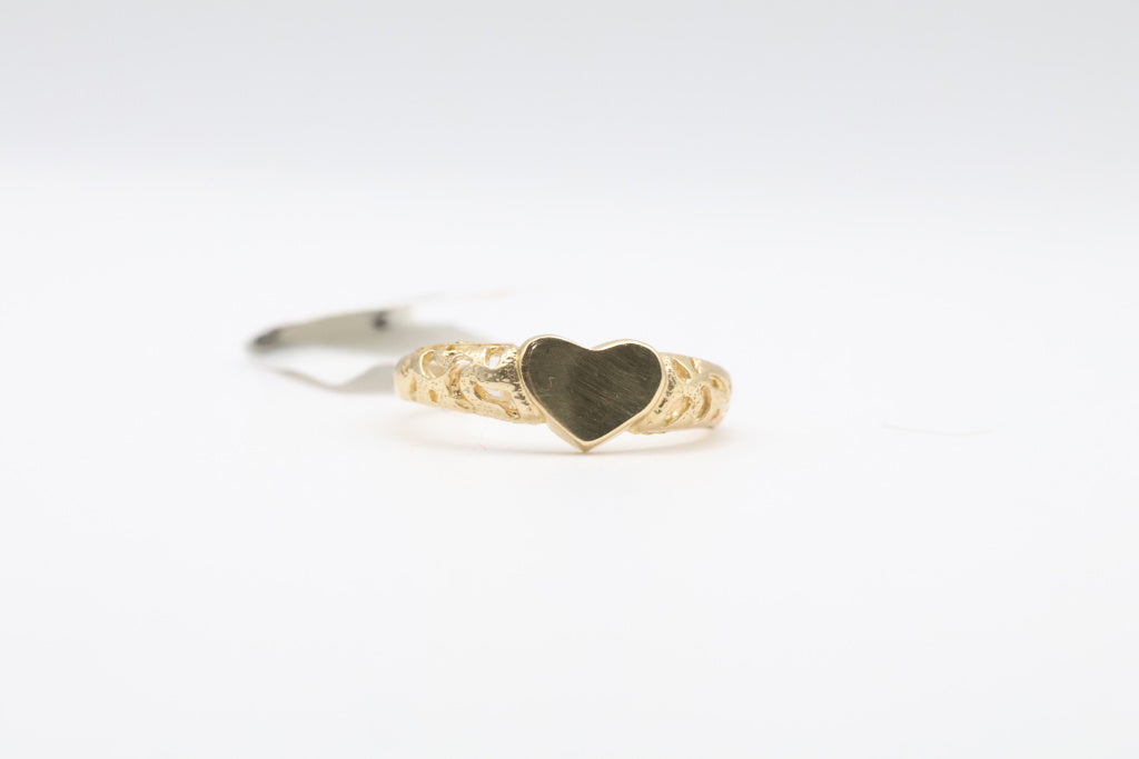 Anillo De Niña Corazon 14kt Weight 1.2g