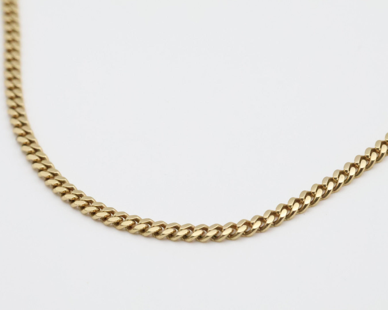 Tobillera Cubana 14kt Size 2mm Weight 4.7g
