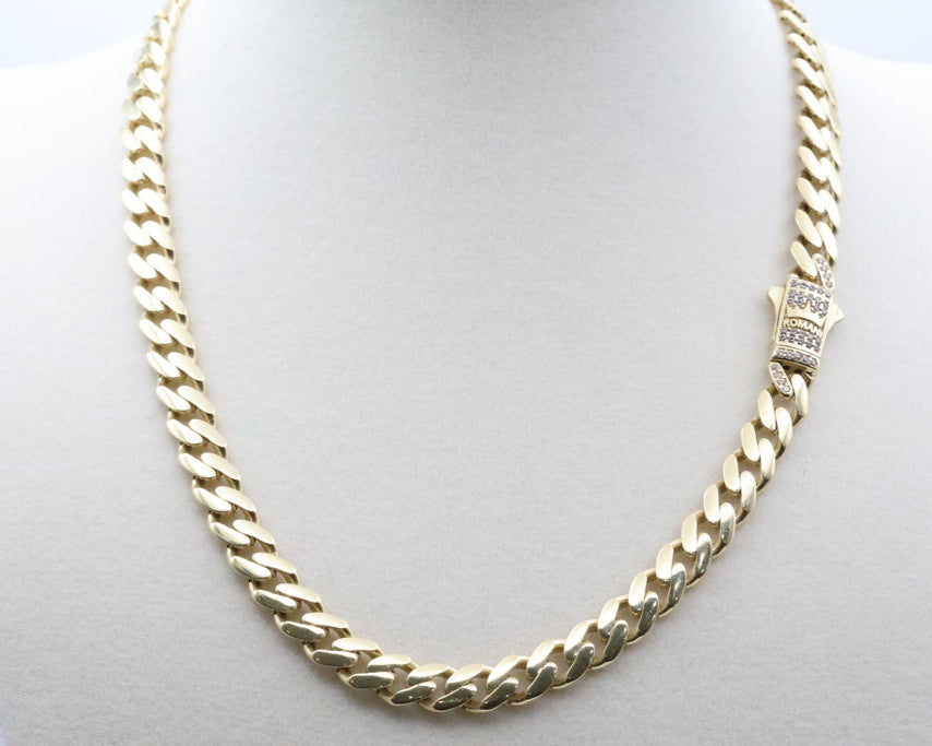 Cadena Monaco 14kt Size 7mm Weight 20.1g