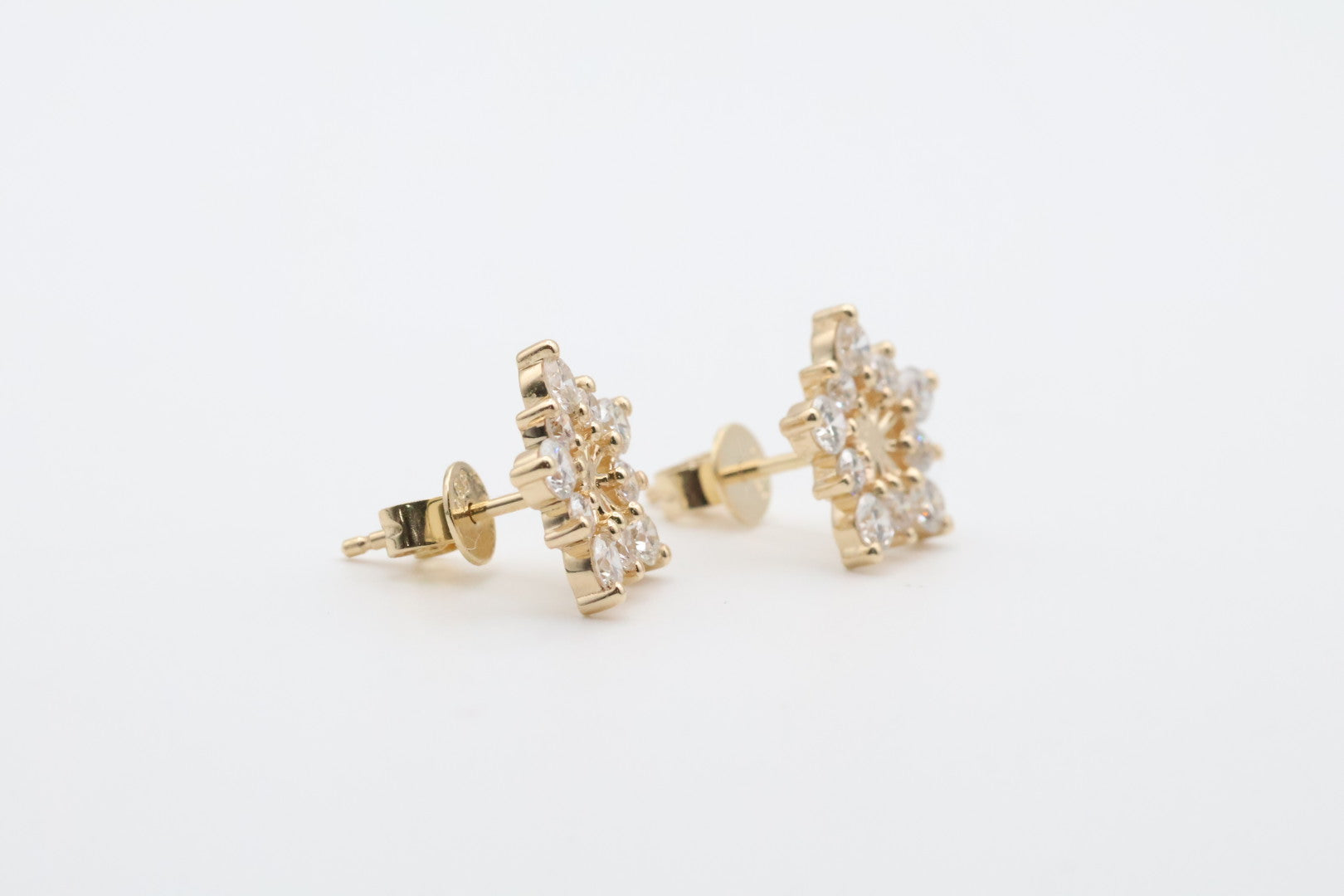 Diamond Earrings 1 ct 14kt Lab Diamond