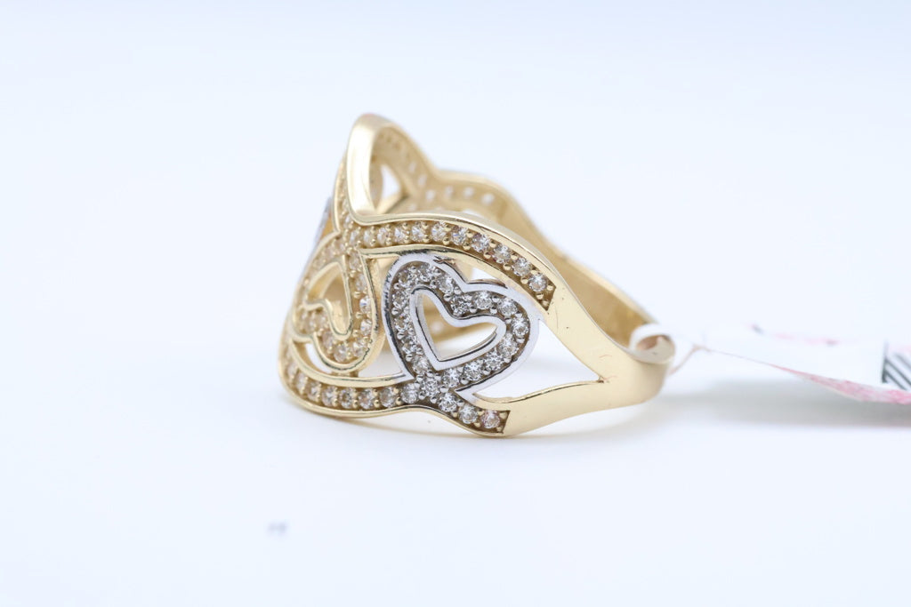 Anillo de Mujer Corazon con piedra 14kt zirconia Weight 4.3g