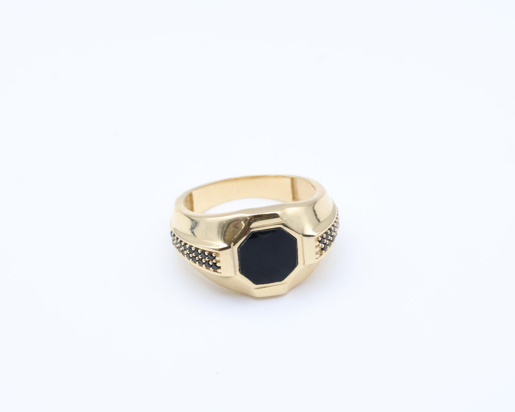 Anillo De Hombre 14kt Negra Weight 5g