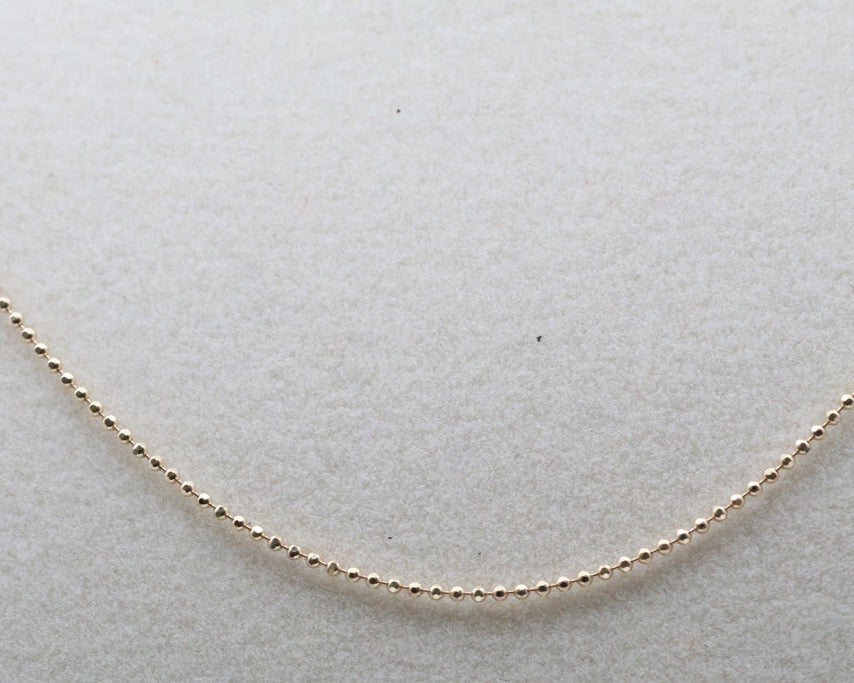 Cadena Bolitas 14kt Size 18" 1mm