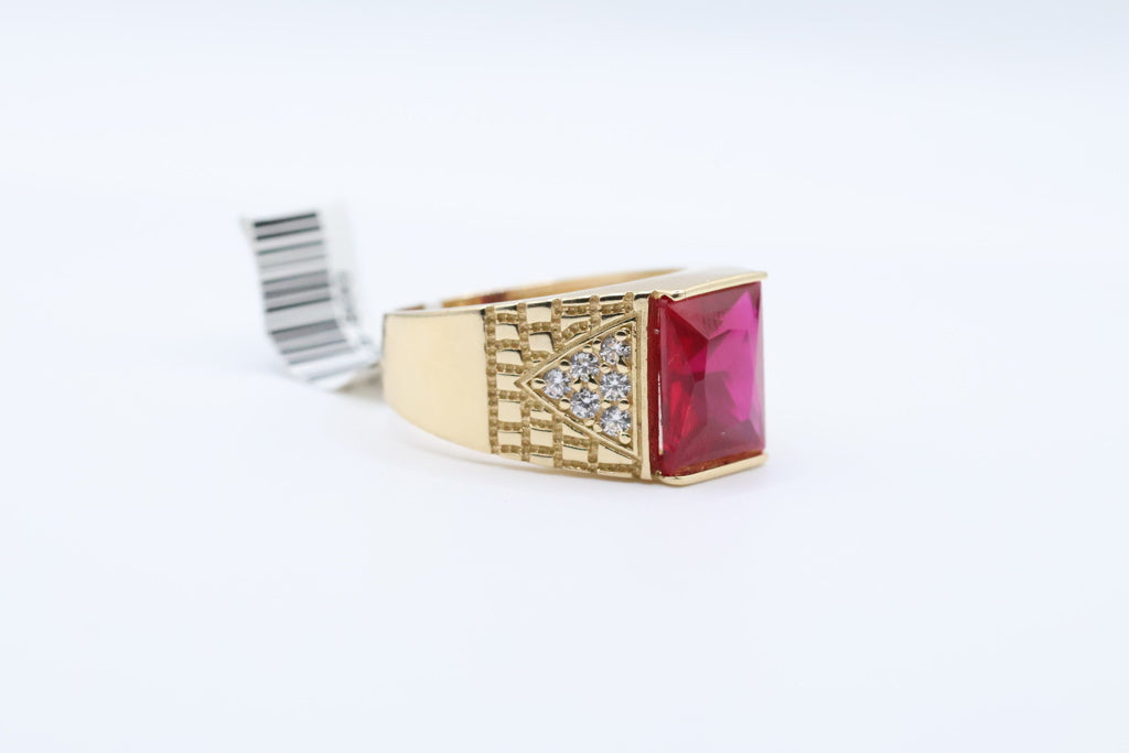 Anillo De Hombre Rojo 14kt Weight 8g