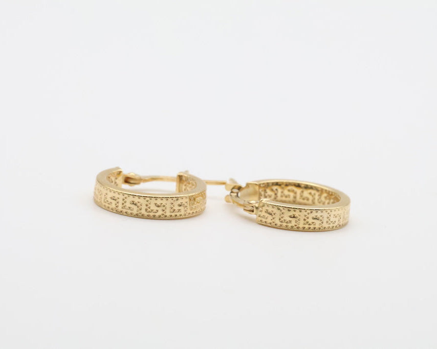Argollas 14kt Weight 1.10g