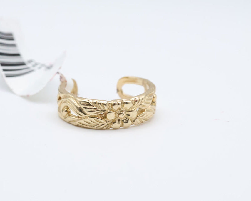 Anillo Del Pie Flor 14kt Weight 1.9g