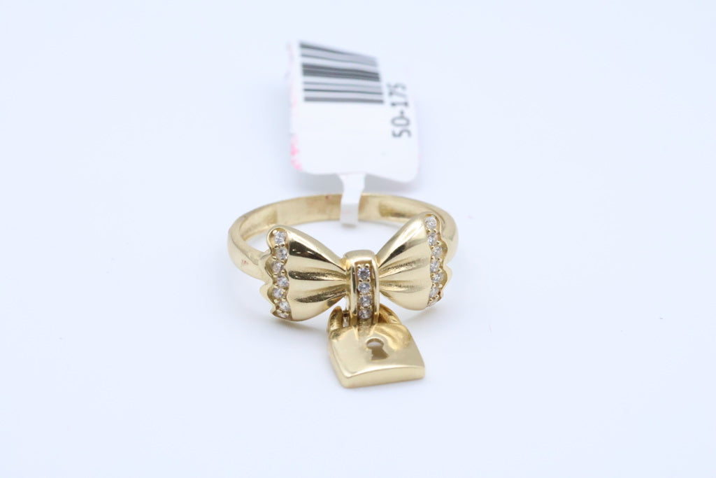 Anillo de Mujer Lazo 14kt zirconia Weight 2.5g