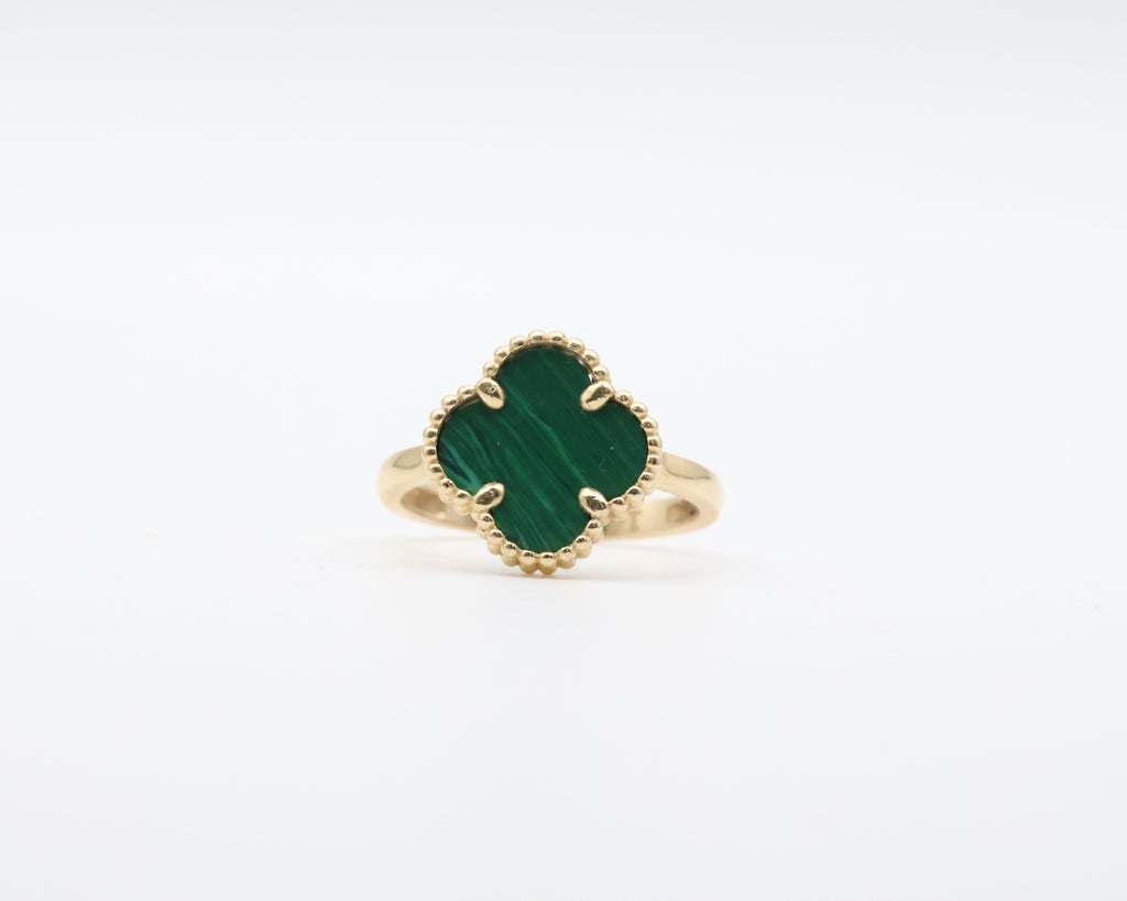 Anillos Flor 14kt Verde Size 14mm Weight 2.9g