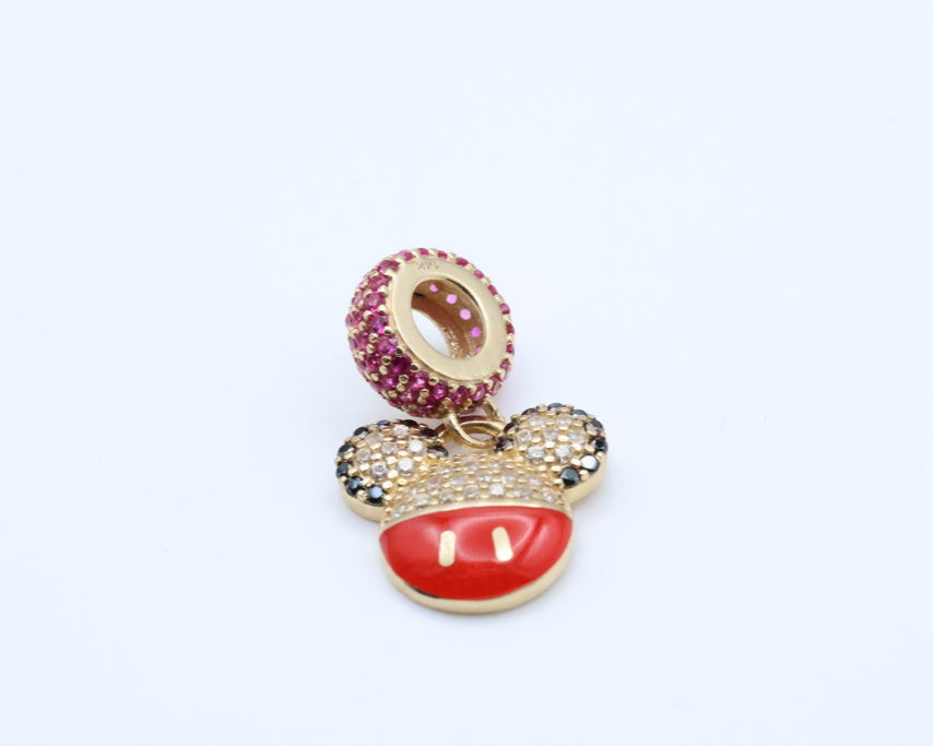 Dijes Mickey 14kt zirconia Weight 2.0g