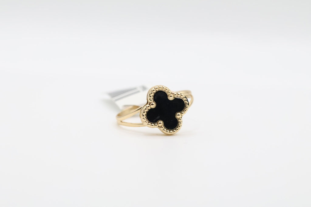 Anillo de Mujer Flor 14kt Negra Weight 2.1g