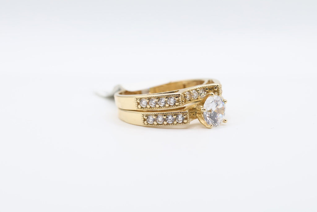Anillo de Mujer Compromiso 2 14kt zirconia Weight 5.5g