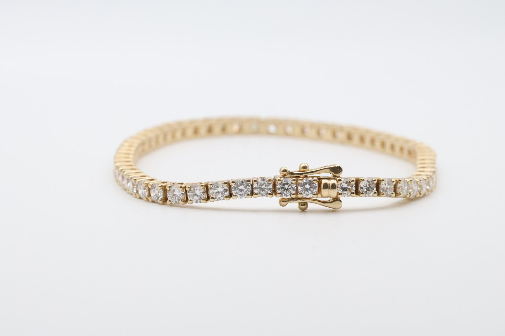 Tennis Bracelet 6 ct 14kt Lab Diamond Size 7 inch 3mm Weight 12g