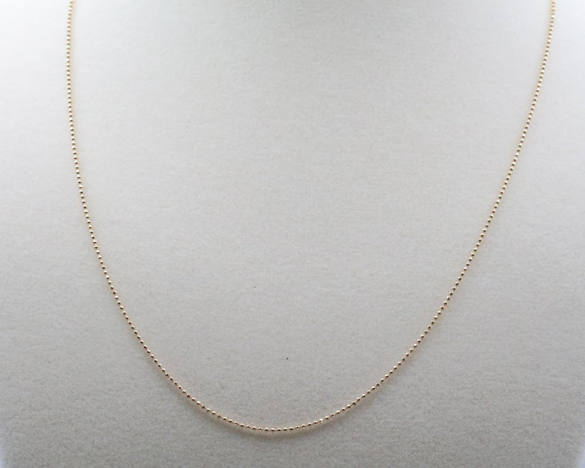 Cadena Bolitas 14kt Size 18" 1mm