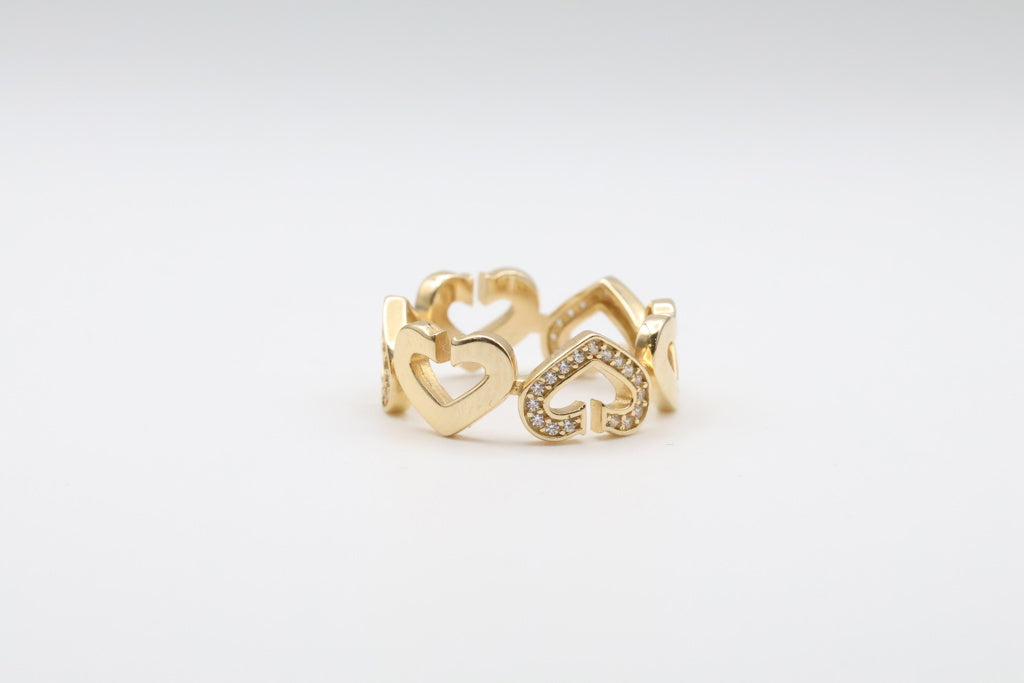 Anillo de Mujer Corazones 14kt zirconia Weight 3.9g