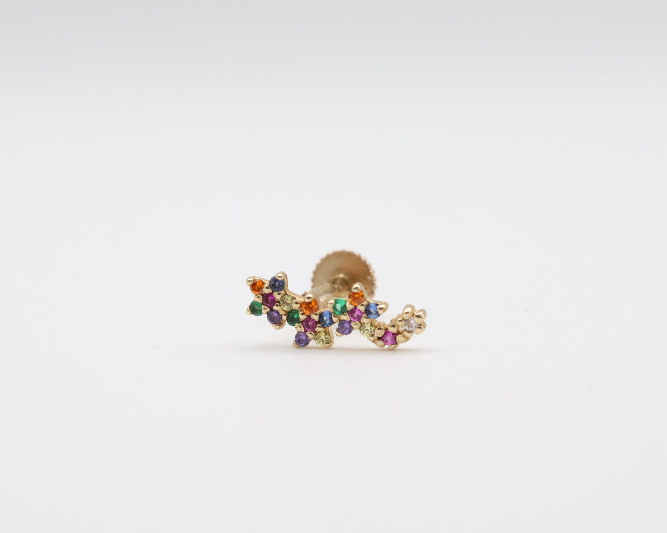 Piercing 14kt zirconia , Colores Size 11.6mm
