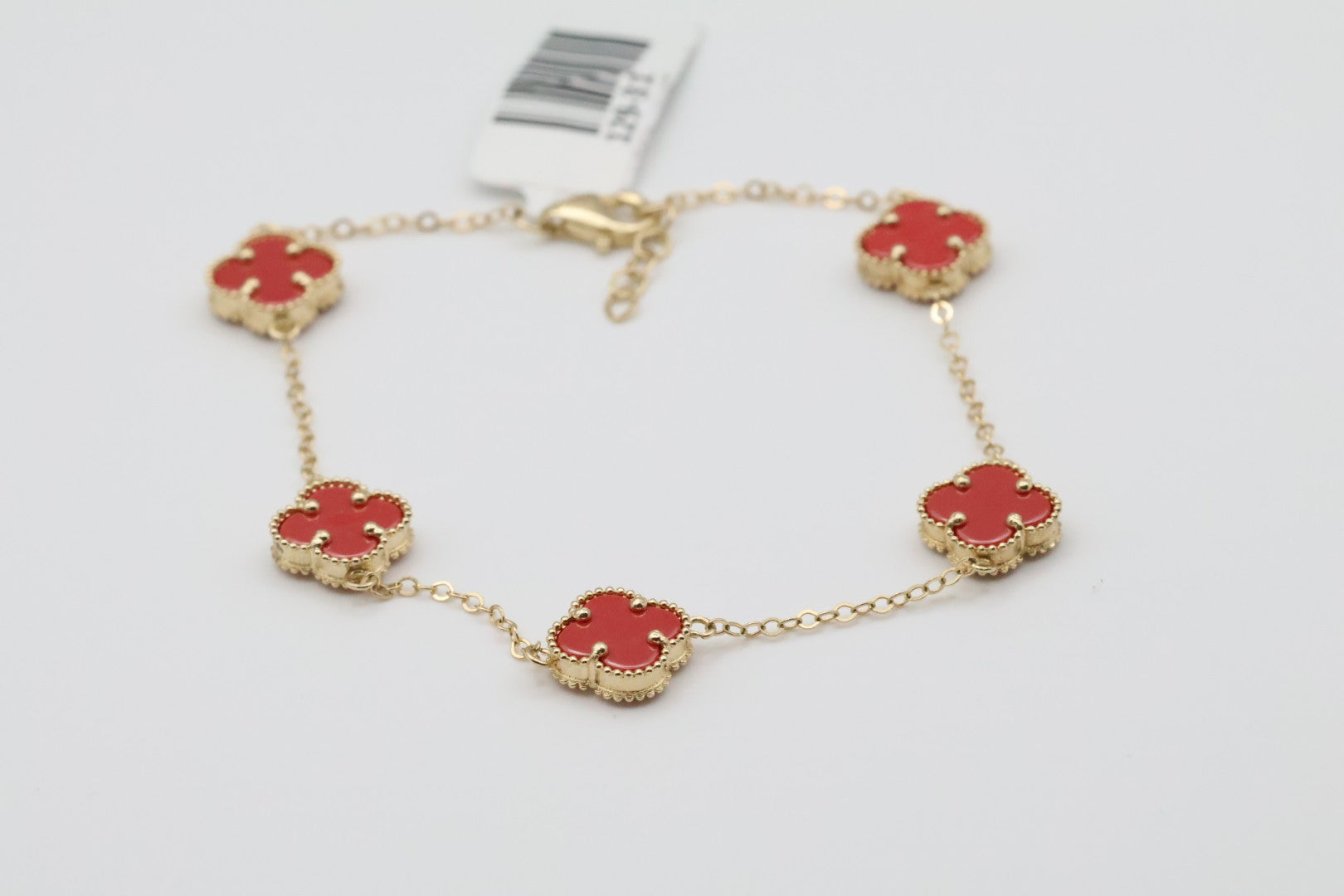 Red Flower Bracelets 14kt Red Weight 4.5g