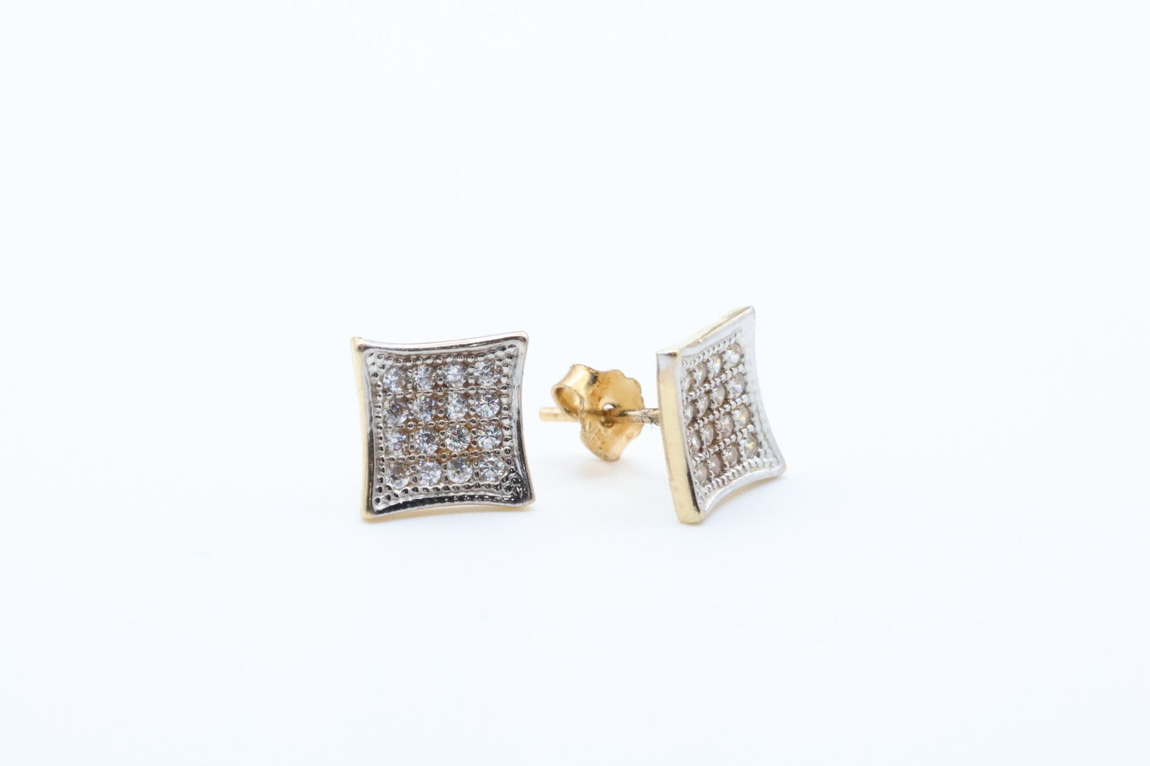 Aretes 14kt zirconia Size 11mm