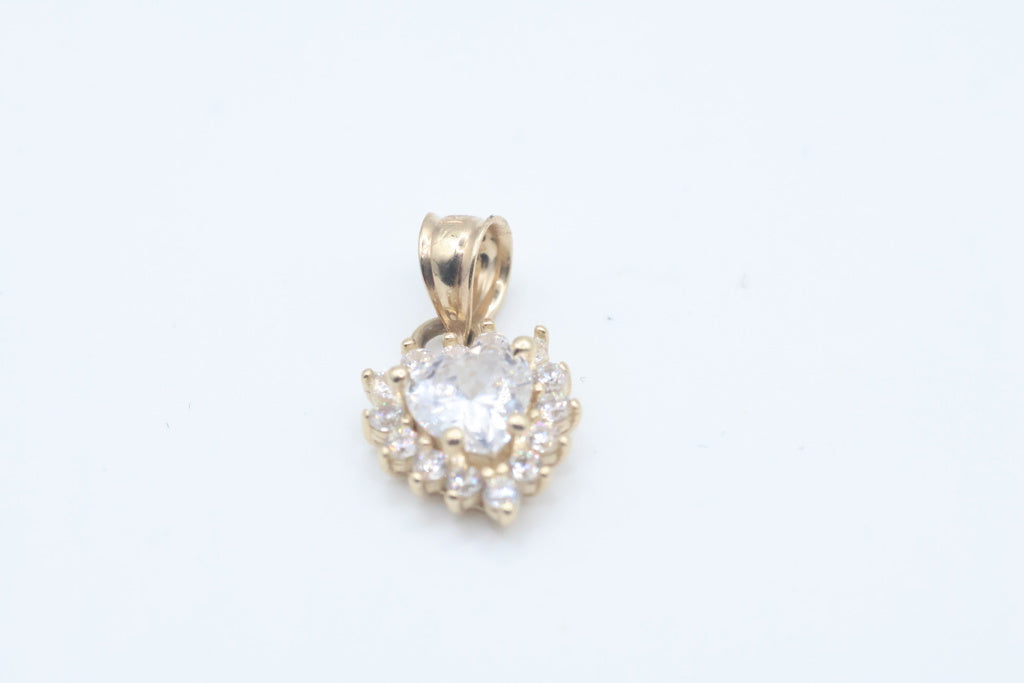 Dijes Corazon 14kt Blanco Weight 1.5g
