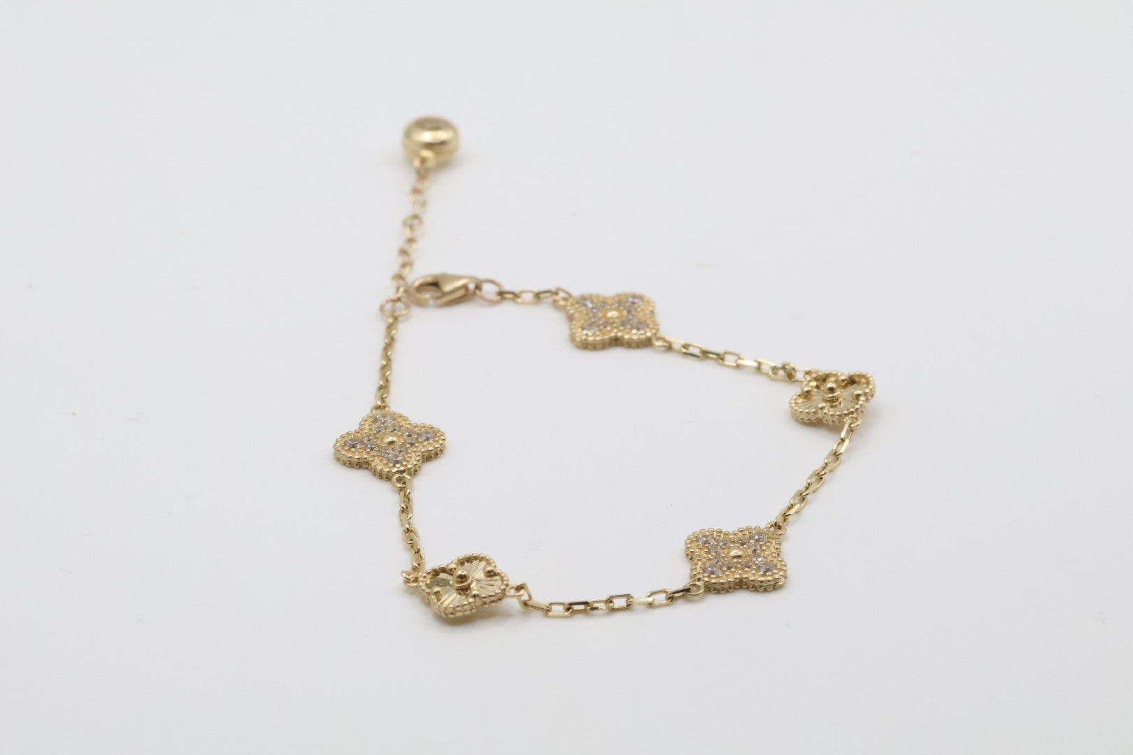 Manillas 5 Flores 14kt Weight 6.5g