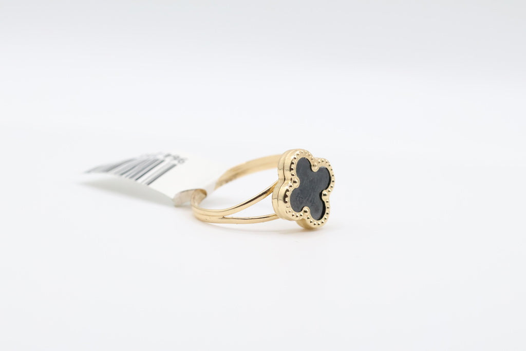 Anillo de Mujer Flor 14kt Negra Weight 2.1g