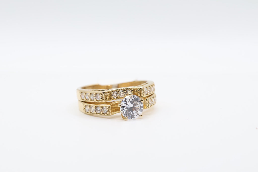 Anillo de Mujer Compromiso 2 14kt zirconia Weight 5.5g