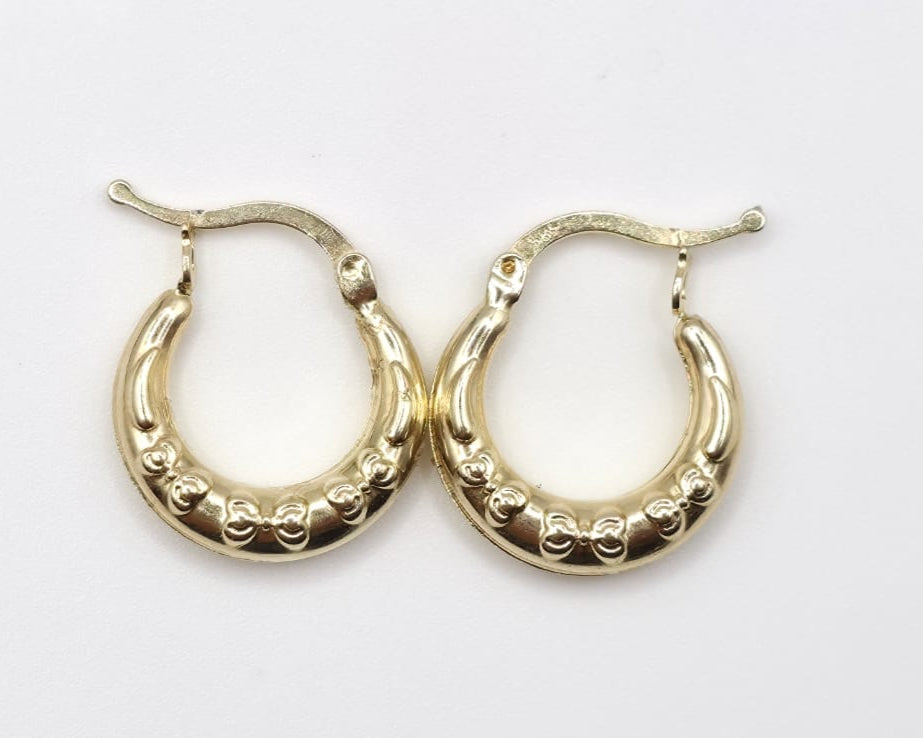 Argollas 14kt Size 15mm Weight 0.9g