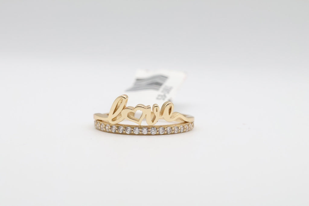 Love Women's Ring 14kt zirconia Weight 2.3g
