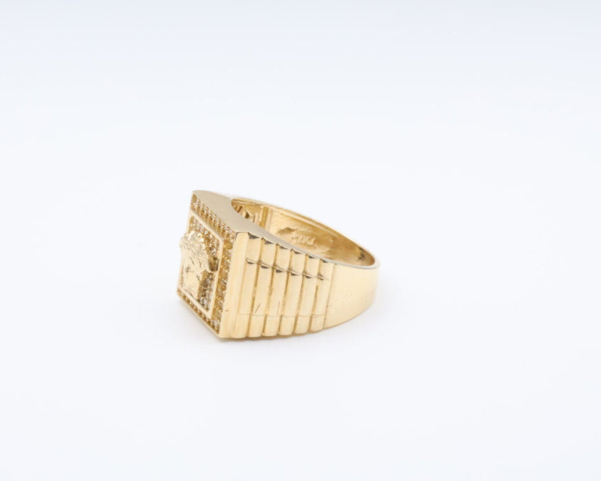 Anillo De Hombre 14kt zirconia Weight 12.6g