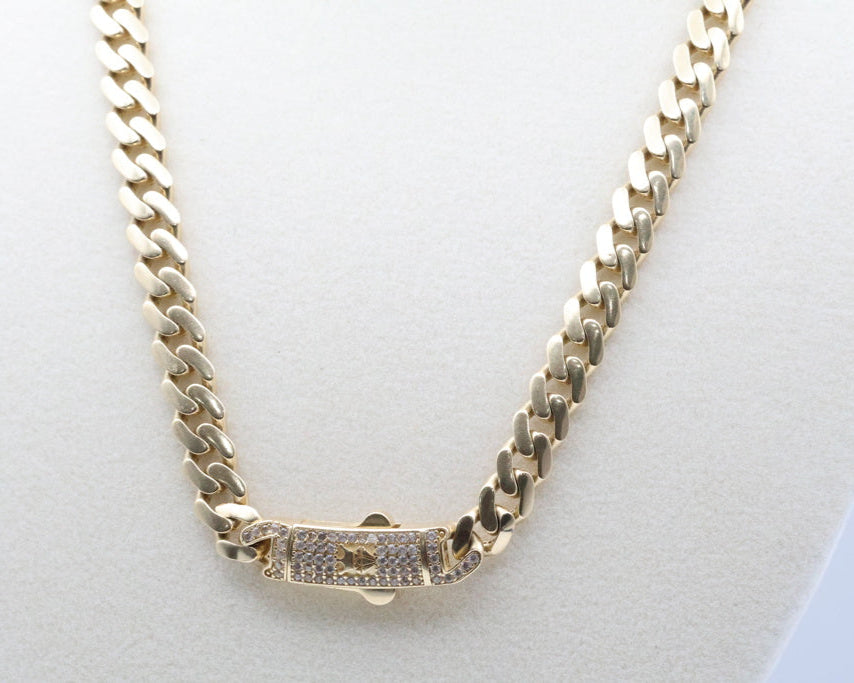 Cadena Monaco 14kt Size 18" 7mm Weight 25.40g